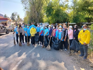 กิจกรรมทำความสะอาดถนนสองข้างทางสายบ้านไผ่-สร้างช้าง